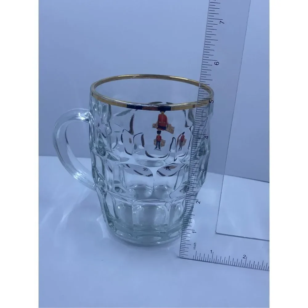 Buckingham Palace half pint glass gold rim trim